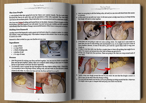 Inside The Lost SuperFoods Open Hardcover Book