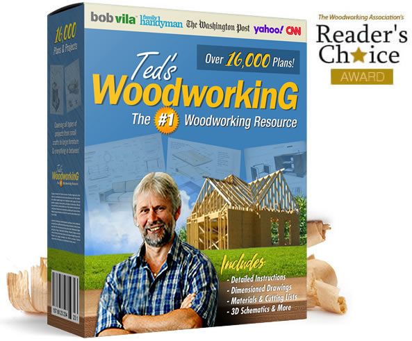 Ted's Woodworking Official 16,000 Plans Box